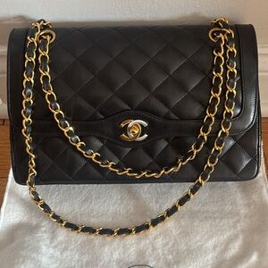 Classic Chanel vintage medium double flap with 24k gold plated hardware